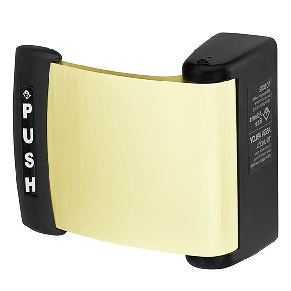 Curved Deadlatch Paddle, for 1-3/4-in Thick Doors, Bright Brass Finish, Push to Left, Interior Right